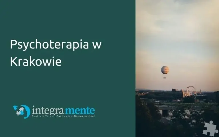Widok balonu unoszącego się nad Krakowem